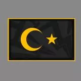 Black and Yellow Turkish Flag