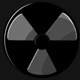 Grey Radiation Nuclear Logo