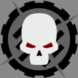 Skull on bars