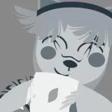 Little Wolf Hugging Paws
