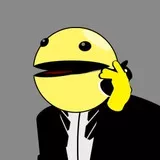 Pac Man Talking on Phone