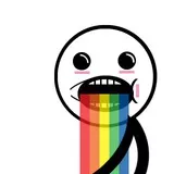 Rainbow Face by T3RRORTOAST