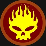 Offspring -alike revised (yellow on dark red w/ orange border; border bolder)