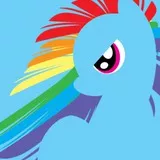 Rainbow Dash cyan blue