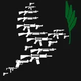 Dove of peace made ​​with a gun