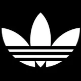 Adidas (white, black background)