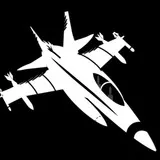 Black / White Figther jet by biglocoman