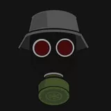 WW2 gasmask + helmet