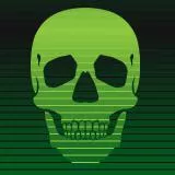 Green Skull on Green Paper
