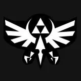 Hylian Crest (Zelda) (Black/White)