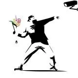banksy flower man