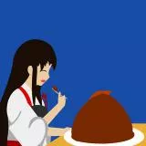 カレーを食べる赤城さん Akagi Curry