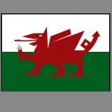 Simplified Welsh Flag (No right-angled triangles)