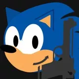 Sonic with gun