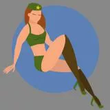 Pinup Military Girl (edited from CipherDog420's original)